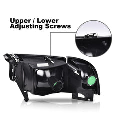 G-PLUS Headlights Lamps for Dodge Ram 1500 1994-2001 Ram 2500 3500 1994-2002 Chrome Housing Product Image