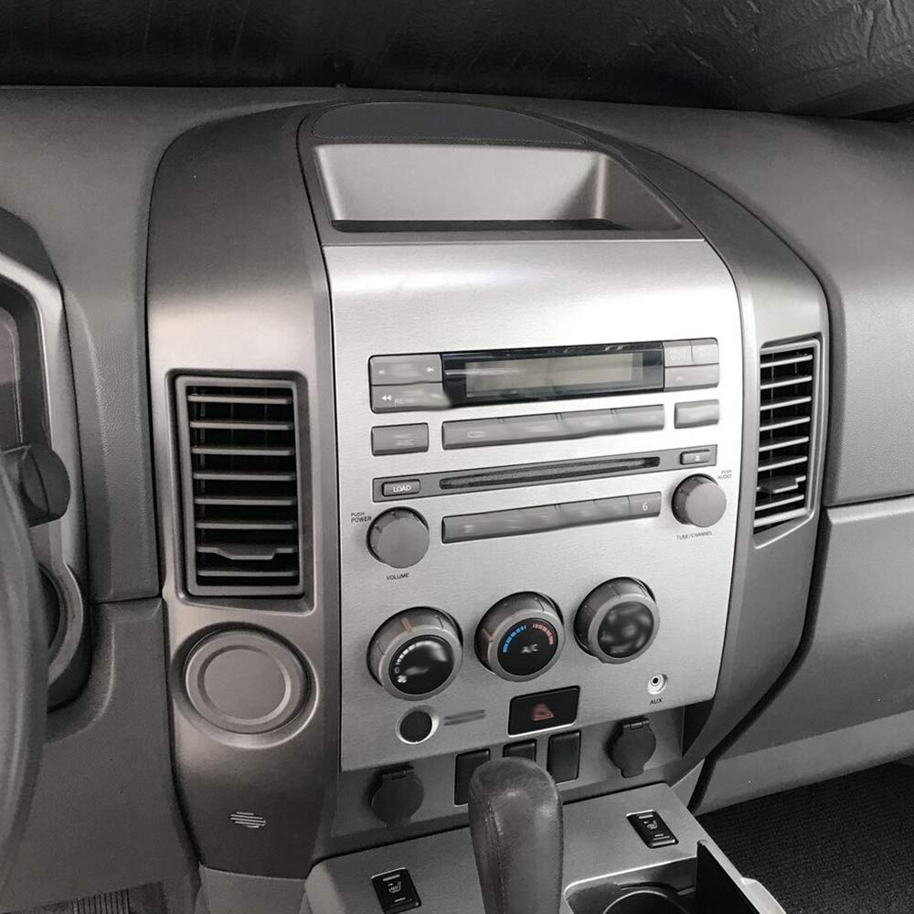G-PLUS Center Dash Bezel Finisher Panel w/Cigarette Lighter Compatible with 2004 2005 2006 Nissan Titan XE SE Armada SE Radio AC Instrument Panel Lid 682578S800