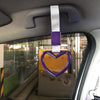 G-PLUS JDM Tsurikawa Ring Heart Subway Train Bus Car Handle Hand Straps Drift Charm,Rear Bumper Warning Ring (Purple)