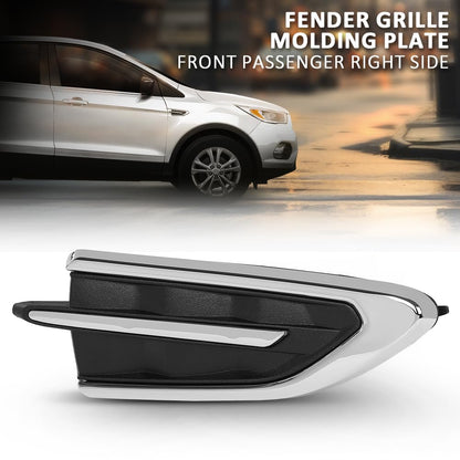 G-PLUS Pair Front Fender Ornament Fender Vent Insert Grille Molding Plate Kit, Compatible with Ford Escape SEL S SE Titanium Sport Utility 4-Door 2017-2019, LH & RH 2PCS, GJ5Z16228AB, GJ5416C217ACW