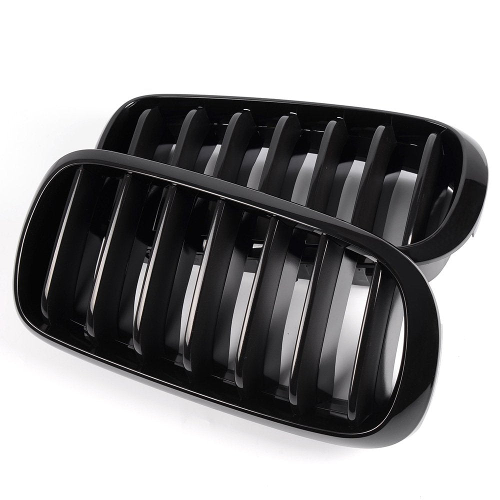 Gloss Black Front Bumper Hood Kidney Grille Grill Replacement For BMW F15 X5 F16 X6 X Series 2014 2015 2016