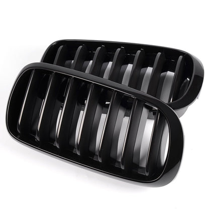 Gloss Black Front Bumper Hood Kidney Grille Grill Replacement For BMW F15 X5 F16 X6 X Series 2014 2015 2016