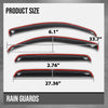 G-PLUS in-Channel Auto Vent Window Visor 4pcs Compatible with Toyota Tacoma Double Cab 2005-2015 Not Fit Access Cab in-Channel Rain Guards Smoke
