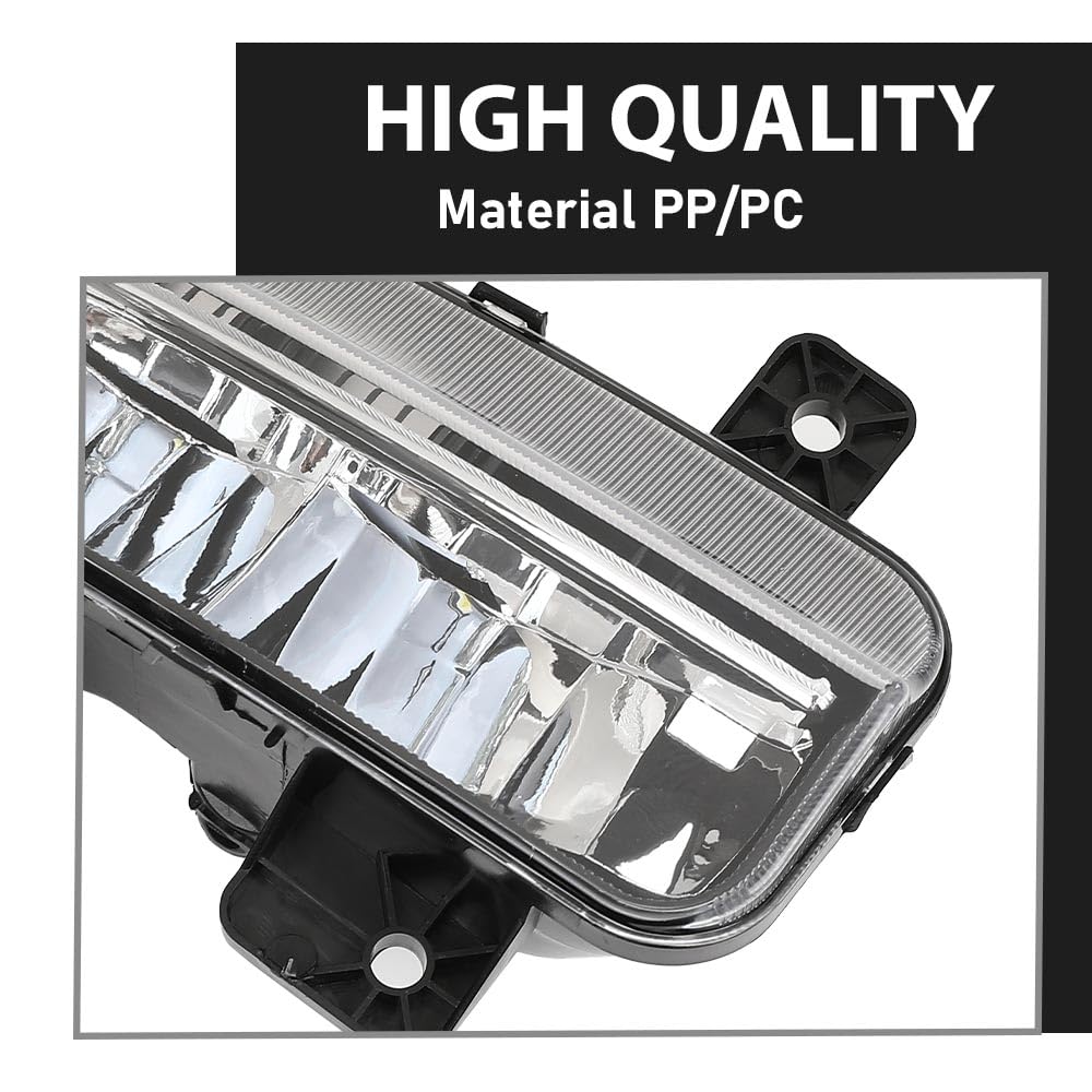 G-PLUS Front Bumper LED Fog Lights Lamps+Bracket Kit Compatible with Dodge Ram 1500 2019-2021 68273291AB