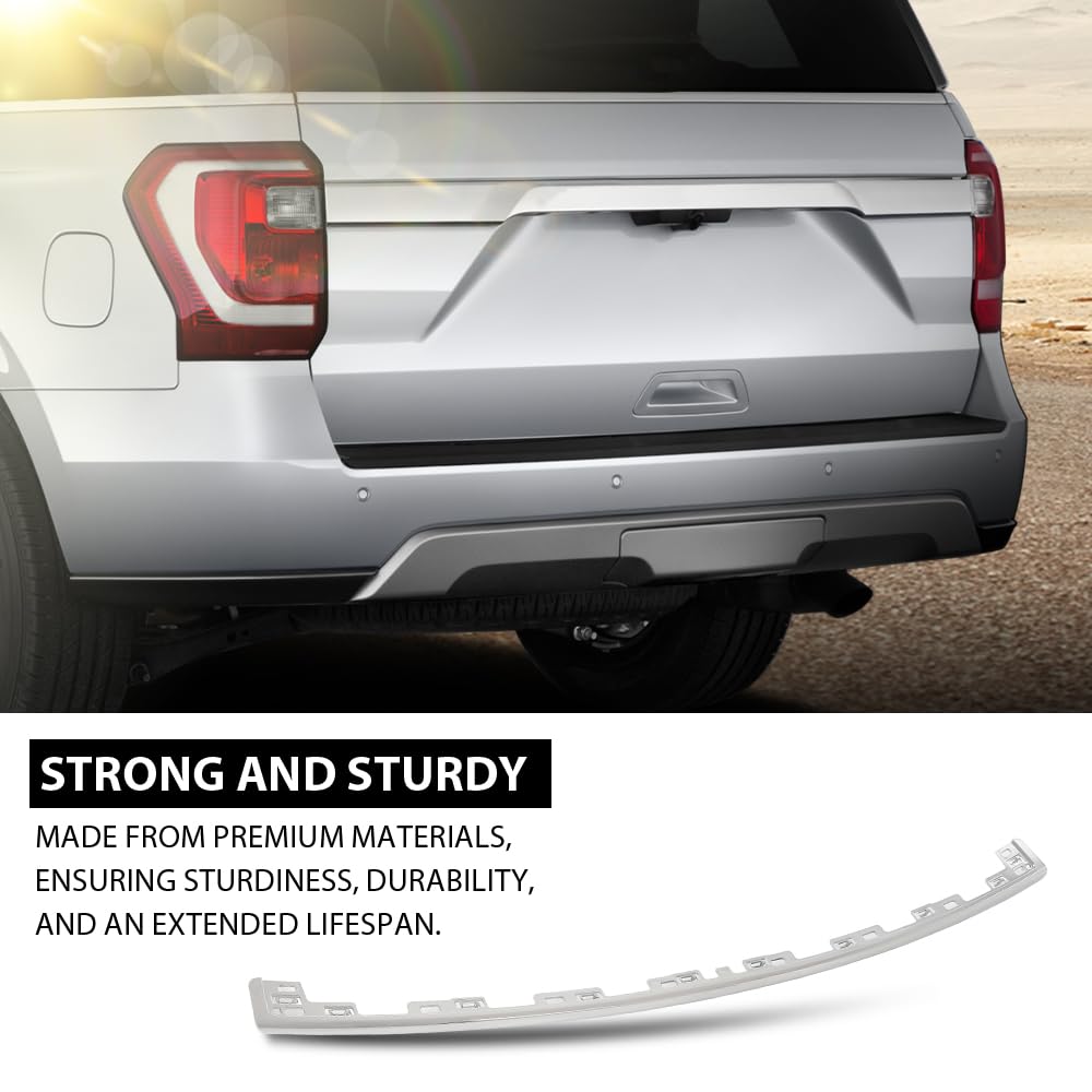 G-PLUS Rear Center Bumper Cover Molding Face Bar Step Pad Trim Chrome, Compatible with Ford Explorer 2018-2019, JB5Z17C830AA, FO1144116