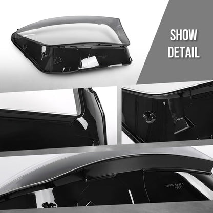 G-PLUS Headlight Lens Cover Compatible with Benz GLS X167 GLS350 GLS350d GLS500 GLS550 GLS450 GLS580 2020-2023 Fit Benz GLS63 AMG 2021-2023 Left & Right Front Headlamp Lens Cover Clear