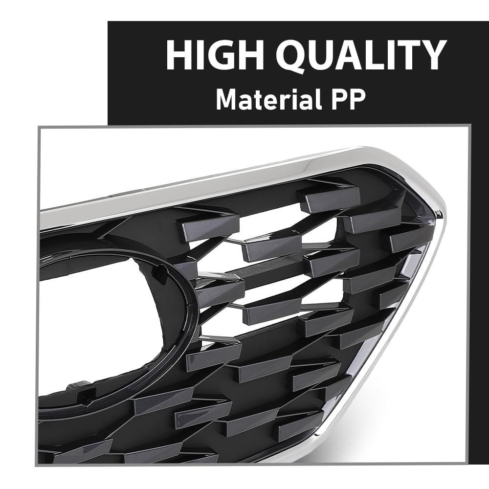 G-PLUS Front Bumper Grille Grill, Compatible with Ioniq 2020-2022 W/o Adaptive Cruise, 86350G2500, 86350 G2500