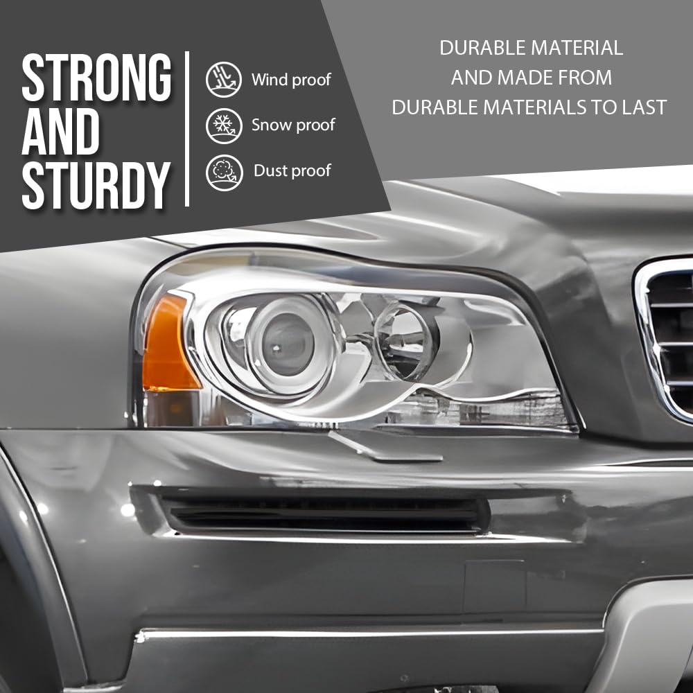 G-PLUS Bumper Face Bar Grilles Front Passenger Right Side Compatible with Volvo XC90 3.2 2007-2014 Fit Volvo XC90 V8 2007-2011 / V8 Sport 2007-2008 30678954, VO1039107 Black