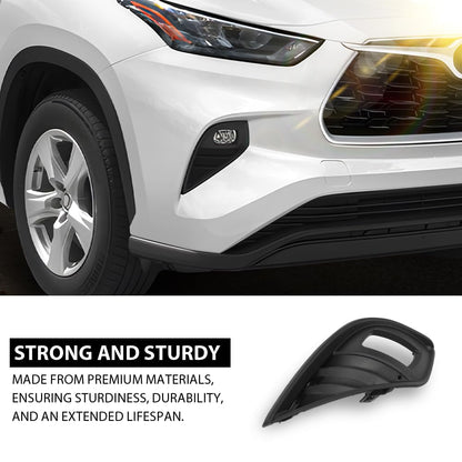 G-PLUS Front Fog Light Lamp Bezel Passenger Right Side Compatible with Toyota Highlander 2020-2023 TO1039239, 520300E110