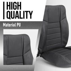 G-PLUS Seat Covers Full Set for Dodge Challenger SE SXT RT 2011-2014 Black Additional Angle