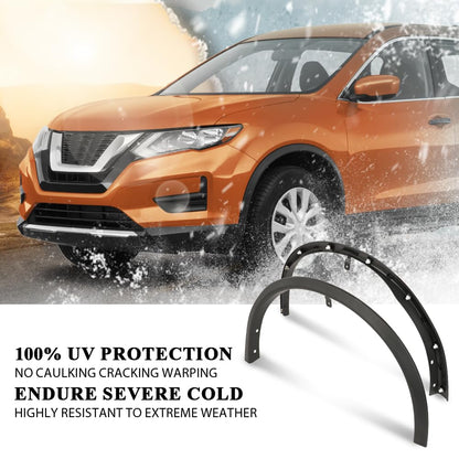 G-PLUS Left Right Front Fender Flares 2pcs Compatible with Nissan Rogue 2014-2020 Driver and Passenger Side Set Textured Fender Molding 638609TA1A NI1291101 638619TA1A NI1290101