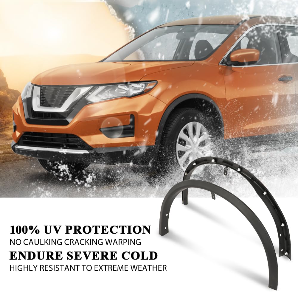 G-PLUS Fender Flares Front 2 PCS Set Compatible with Nissan Rogue 2014-2020 Driver and Passenger Side Textured Black Wheel Fender Trims 638609TA1A NI1291101 638619TA1A NI1290101