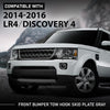 G-PLUS Front Bumper Tow Hook Skid Plate Compatible with LR4 Discovery 4 2014-2016 Gray