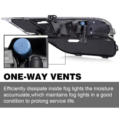 G-PLUS Front Bumper Driving Fog Light Lamps Compatible with Honda CRV 2015-2016 w/Switch Bulbs Bezel Neblineros Para Autos Delantero Faros Antiniebla(Clear Lens)