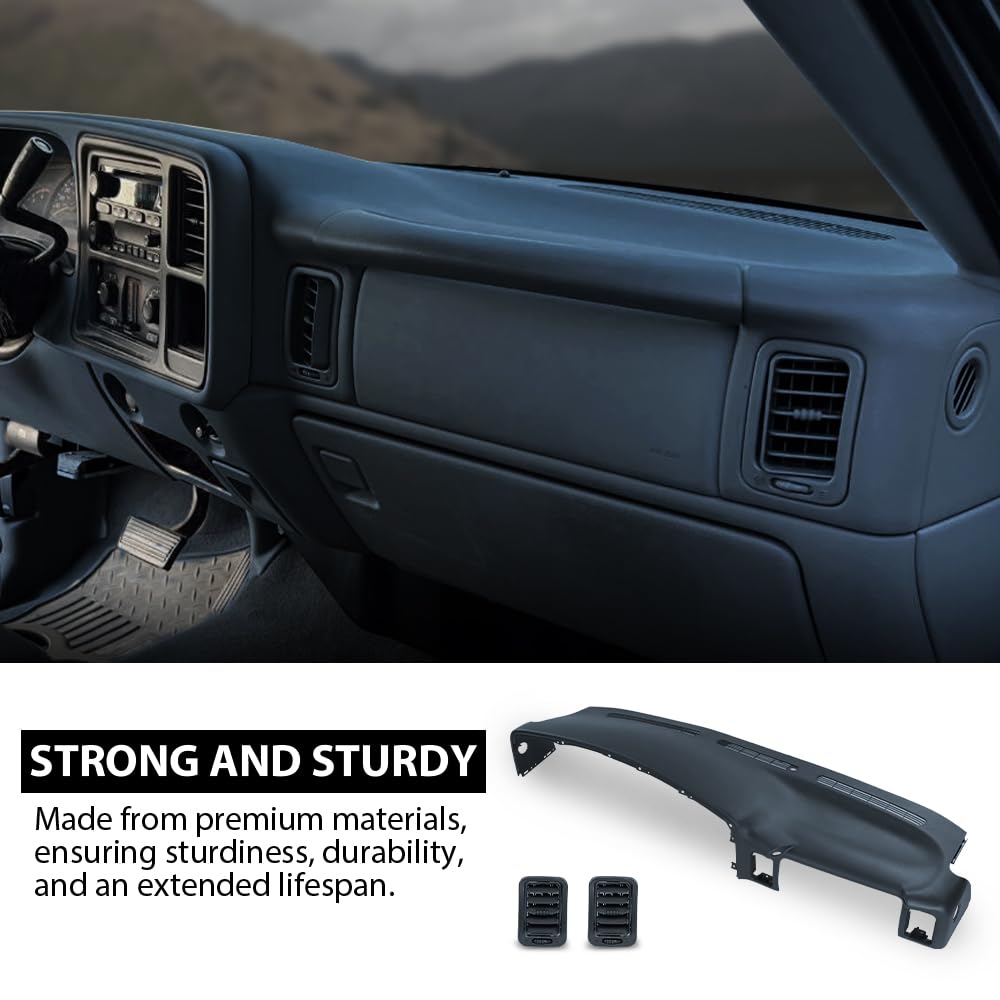 G-PLUS Upper Dash Dashboard Cover, Compatible with Chevy Silverado GMC Sierra 1500 2500HD 3500 1999-2006/ Chevy Avalanche Tahoe 2000-2006/GMC Yukon 2001-2006, Blue