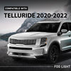 G-PLUS LED DRL Front Fog Lights Kit Driving Running Lamp Compatible with Kia Telluride 2020-2022 Without Wiring Harness