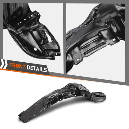 G-PLUS Front Passenger & Driver Side Fender Liner Set Compatible with Toyota Matrix 2003-2008 5387602110, 5387502100, TO1248123, TO1249123 2 PCS Black