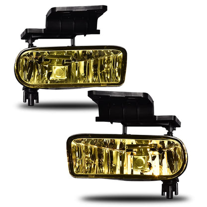 G-PLUS Fog Lights Lamp Left Right Compatible With 1999-2002 Chevy Silverado 1500/2500/Fit 2001 2002 Chevy Silverado 3500/Fit 2000-2006 Tahoe Suburban faros antiniebla(Yellow)