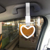 G-PLUS JDM Tsurikawa Ring Heart Subway Train Bus Car Handle Hand Straps Drift Charm,Rear Bumper Warning Ring (White)