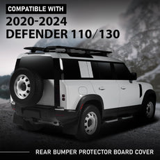 G-PLUS Rear Bumper Protector Cover for Defender 90 110 130 2020-2024 Black Front View