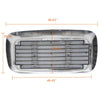 Compatible For Freightliner Columbia 2000-2008 Chrome Triple Plated Front Hood Radiator Grill Grille With Bug Screen Replaces A1715251002 A1715251003