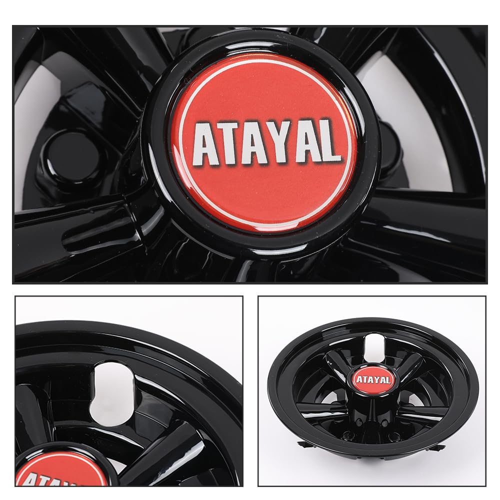 G-PLUS Golf Cart Wheel Covers Hub Caps 8" Black Compatible with EZGO, Club Car & Yamaha
