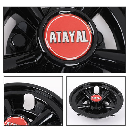 G-PLUS Golf Cart Wheel Covers Hub Caps 8" Black Compatible with EZGO, Club Car & Yamaha