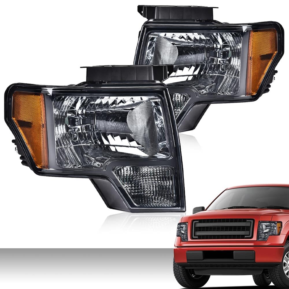G-PLUS Tail Lights & Headlights Assembly Compatible with 2009-2014 Ford F150 Brake Tail Lamps & Headlamps