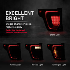 G-PLUS Tail Light Assembly for Ford Explorer 2016-2019 Left Right Side View