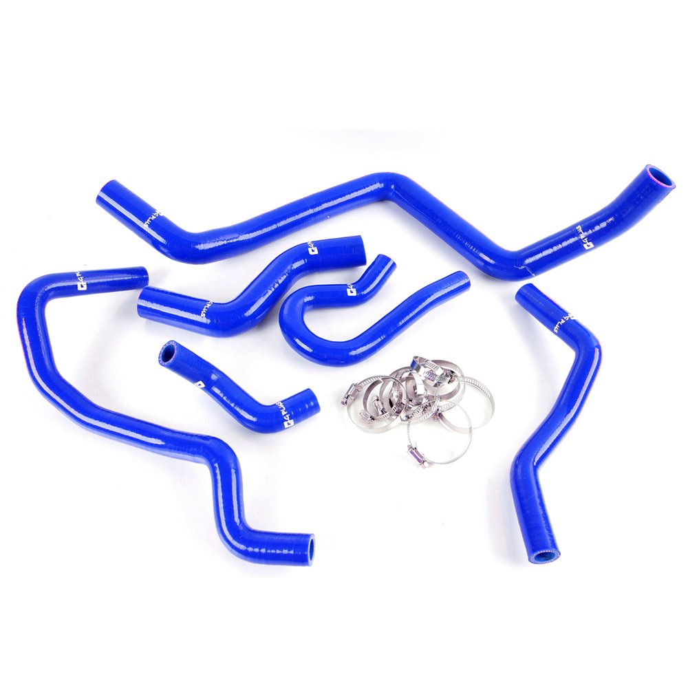 G-PLUS Silicone Radiator Coolant Hose Pipe Kit w/Clamps Compatible with Honda Civic 1.6L Sohc D15 D16 EG EK 1992-2000 Blue 6 PCS