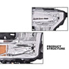 G-PLUS Headlight Compatible with Ford F150 2015-2017 Headlamps Left Driver Side Clear Lens Chrome Housing Amber Reflector,faros delanteros
