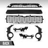 G-PLUS Front Bumper Grille Assembly Body Parts Kit Compatible with Toyota 4Runner TRD / SR5 2014-2019 TO2509104, TO1036148 Black