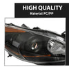 G-PLUS Headlights Assembly Front Headlamps Pair Compatible with Mazda 3 2010-2013,Fit Mazda 3 Sport 2010-2013 Clear Lens Black Housing Amber Reflector BBM4510L0K,faros delanteros