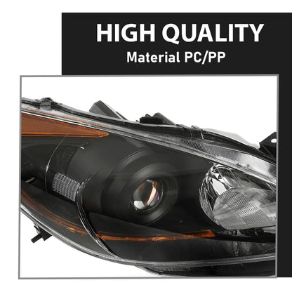 G-PLUS Headlights Assembly Front Headlamps Pair Compatible with Mazda 3 2010-2013,Fit Mazda 3 Sport 2010-2013 Clear Lens Black Housing Amber Reflector BBM4510L0K,faros delanteros