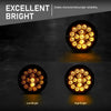 G-PLUS 2PCS 17 LED Dual Function Watermelon Lights Compatible with Trailers, Trucks, Caravans, Pickup, Cars, Van, RVs, Lorries, Boats Stop Turn Signal Marker Light Amber Lens