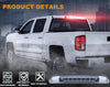 G-PLUS Third 3rd Brake Cargo Light Compatible With 2001-2004 Nissan Frontier Pickup Rear Roof Center High Mount Tail Lamps Replacement Black Housing Clear Lens