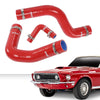 G-PLUS Red Radiator Silicone Hoses Compatible with Ford Mustang 1964-1968