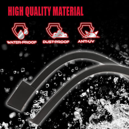 G-PLUS Front & Rear Fender Flares Compatible with Volkswagen Tiguan 2012 2013 2014 2015 2016 2017, OE Style Black Wheel Cover Protector