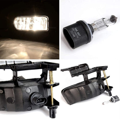 G-PLUS Headlights & Fog Lights Compatible With 1999-2002/Chevy Silverado 1500/2500 2000-2006/Suburban Tahoe 1500 2500 Headlamps & Fog Lamps 6pcs (Black Housing Amber Reflector),faros delanteros