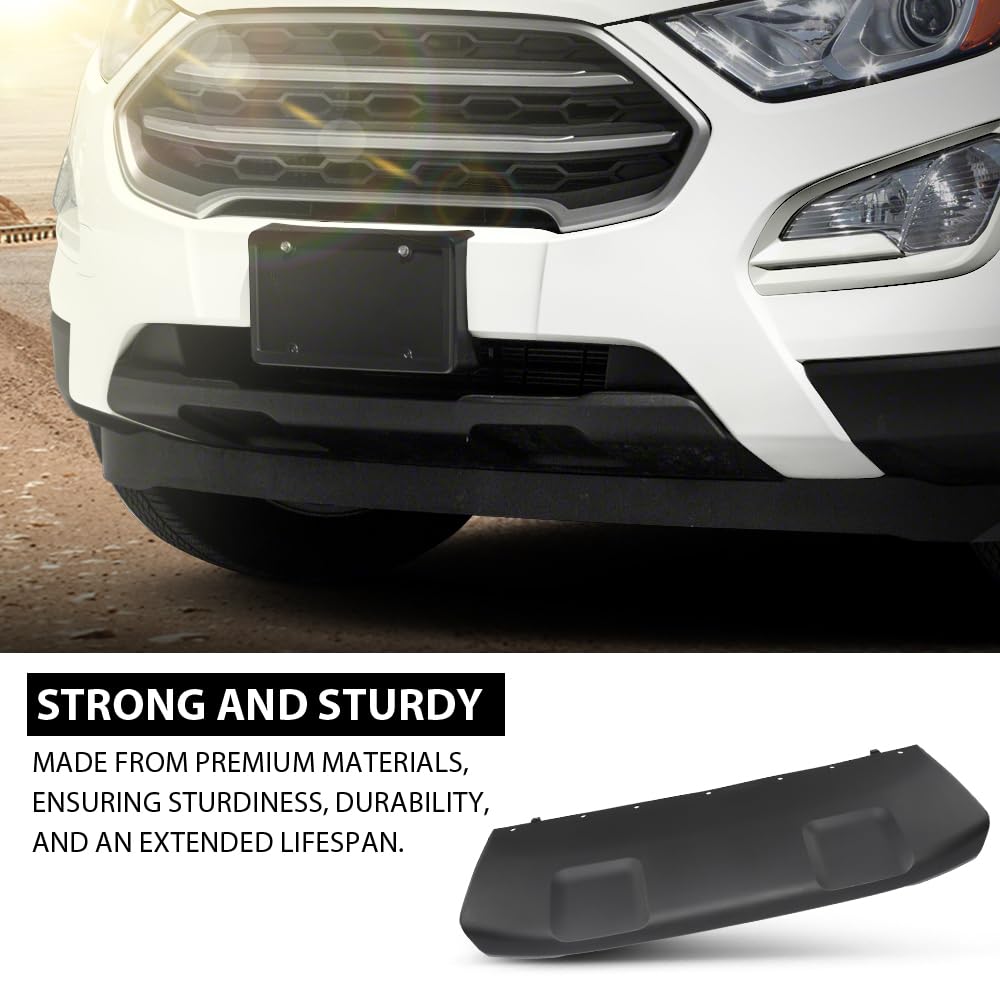 G-PLUS Front Lower Bumper Face Bar Trim Molding Step Pad, Compatible with Ford EcoSport 2018-2022, Fit Models Without Fog Lights, GN1Z17D957NB, FO1015129
