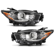 G-PLUS Headlights Assembly for Mazda CX-5 2013-2016 Clear Lens Chrome Housing