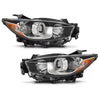 G-PLUS Headlights Halogen Projector Factory Headlamps LH+RH Set Compatible with Mazda CX-5 2013-2016 Clear Lens Chrome Housing Amber Reflector,faros delanteros
