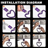 G-PLUS JDM Tsurikawa Ring Heart Subway Train Bus Car Handle Hand Straps Drift Charm,Rear Bumper Warning Ring (Purple)