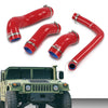 G-PLUS Red Radiator Hose Set Fit for HMMWV & Humvee 12339160 12339159 12339162 12340046