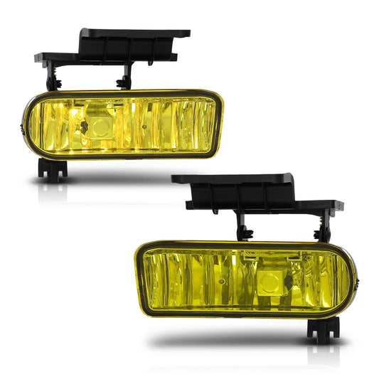 G-PLUS Front Bumper Fog Lights Compatible With GMC Sierra 1999-2002,Fit Yukon XL 2000-2006 Pickup Truck,Driver& Passenger Fog Lamps Yellow lens