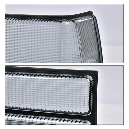 G-PLUS Taillight Taillamp Smoky Lens Left & Right Pair Set Compatible with Ford Mustang 1987-1993 E7ZZ13405A, E7ZZ13404A, FO2800168, FO2801168