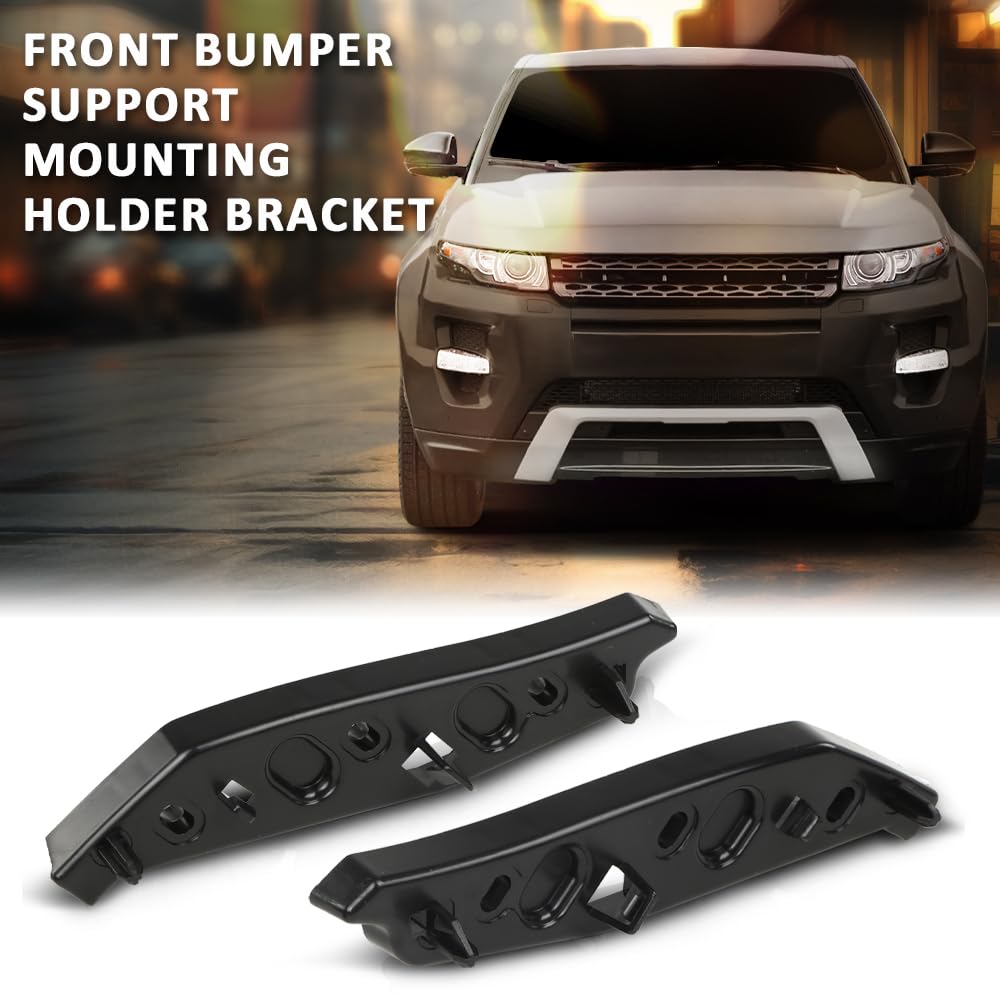 G-PLUS Front Bumper Support Mounting Holder Bracket Compatible with Land Range Rover Evoque 2019+ Black LR137681, LR114818