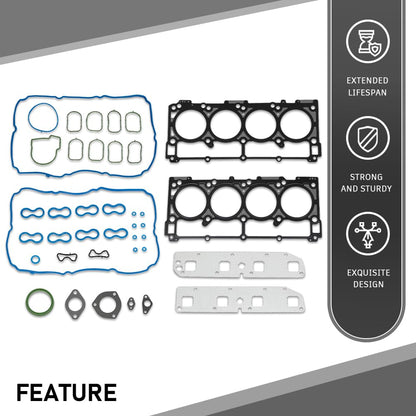 G-PLUS Head Gasket Set Compatible with Dodge Durango/Magnum 5.7L 2005-2008,Fit Dodge Ram 1500 2500 3500 5.7L 2003-2008,Fit Jeep Commander/Grand Cherokee 5.7L 2005-2008 HS26284PT
