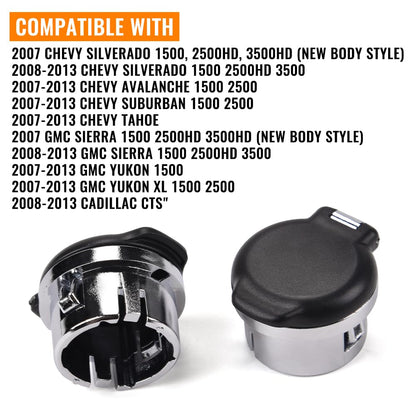 G-PLUS Dash Power Outlet Cover, Dash Panel Retainers Cigarette Lighter Plug Retainer, Compatible with 2007-2013 Silverado Sierra Tahoe 20983936 25793816 Dash Retainers 12v Power, 2PCS