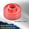 G-PLUS Body Mounts in Polyurethane PU Compatible With 1999-2017 F250 F350 Super Duty 2WD/4WD,Body Cab Mounts Bushings Kit (Red)